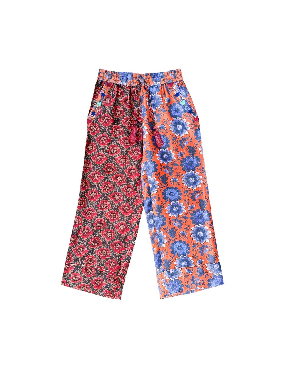 Patchwork Pant Blue