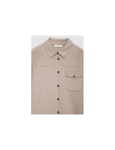 Simon Shirt Taupe Cashmere Blend
