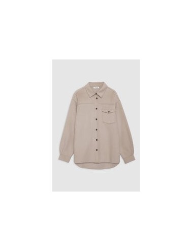 Simon Shirt Taupe Cashmere Blend