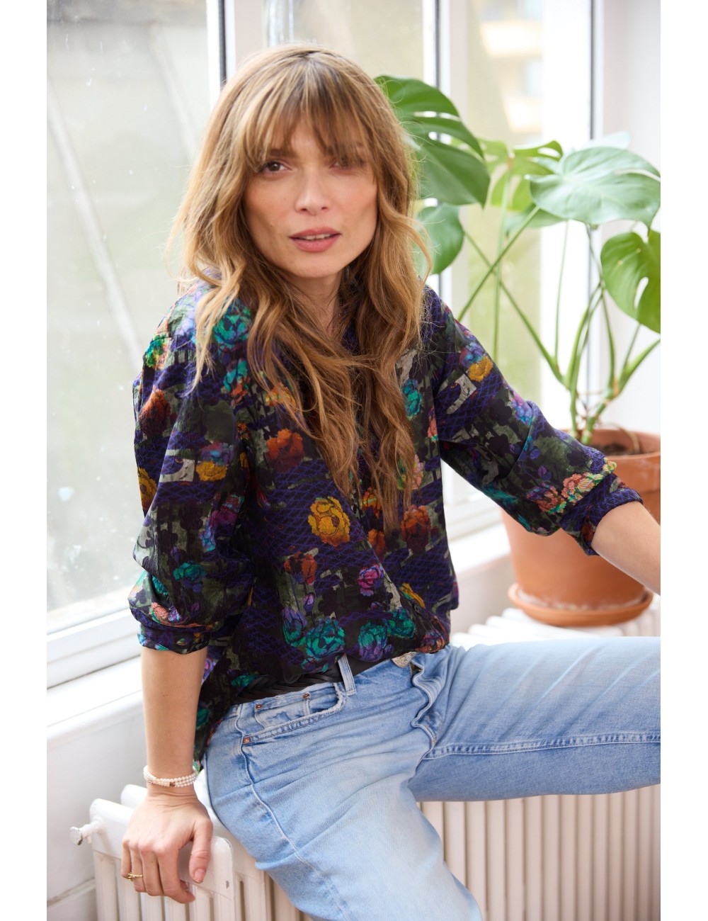 Lauren Blouse Blue Floral