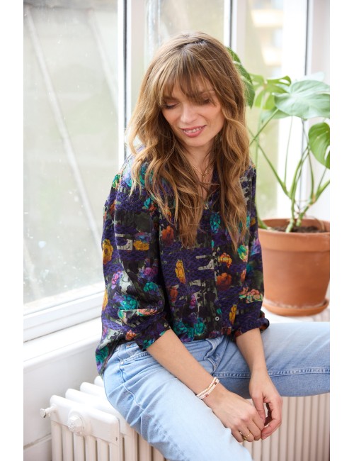 Lauren Blouse Blue Floral