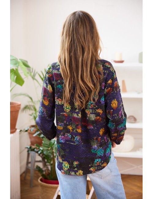 Lauren Blouse Blue Floral