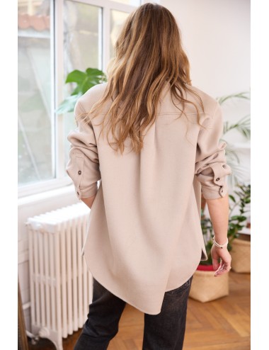 Simon Shirt Taupe Cashmere Blend