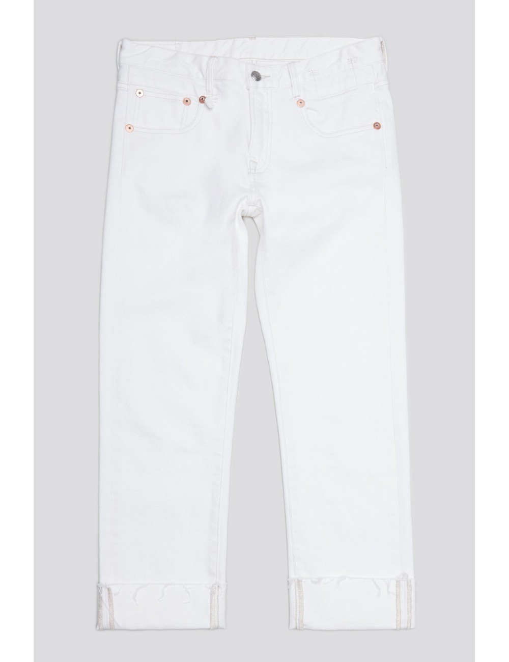 Boy Straight W Cuff Sutton White