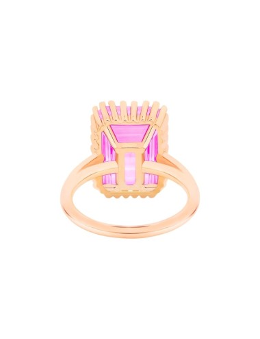 Cocktail Vertical Pink Topaz Ring