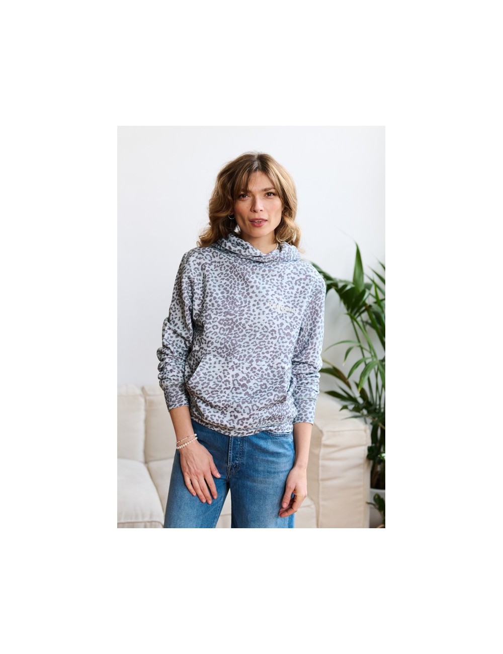 Leo Oversized Sweatshirt Hoodie Sauge