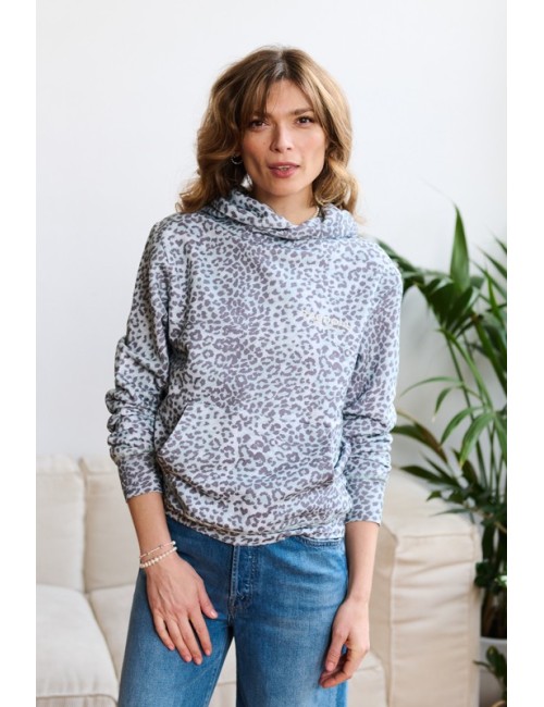 Leo Oversized Sweatshirt Hoodie Sauge
