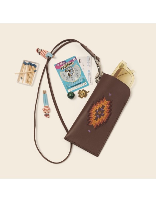 COOK Mousqueton collier Brun