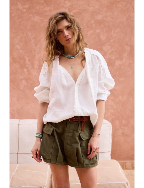 Bubble Skort Olive Herringbone