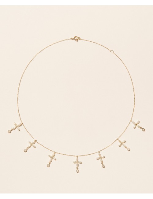 PALERME Collier Multi White Pearl