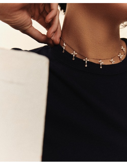 PALERME Collier Multi White Pearl