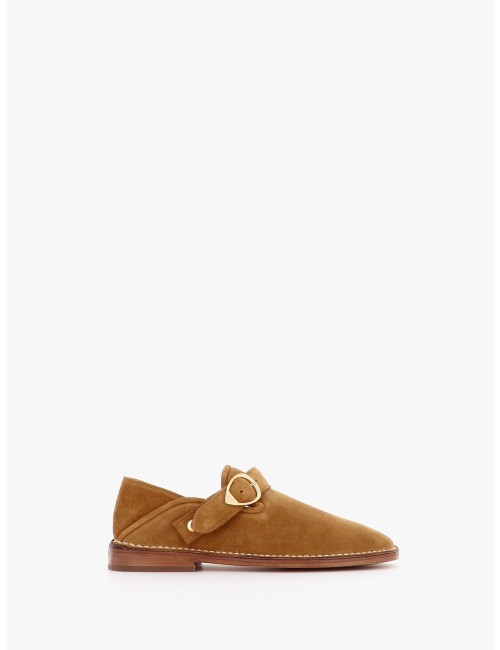 Slippers LUCCA - nubuck camel