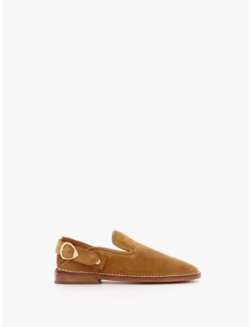 Slippers LUCCA - nubuck camel