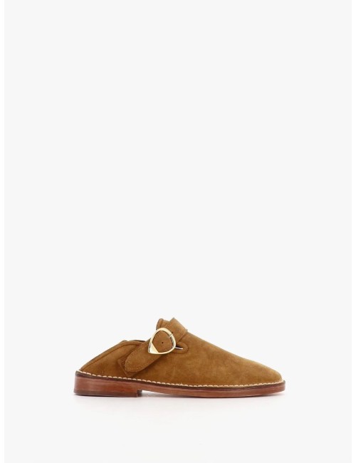 Slippers LUCCA - nubuck camel