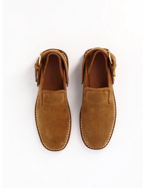 Slippers LUCCA - nubuck camel