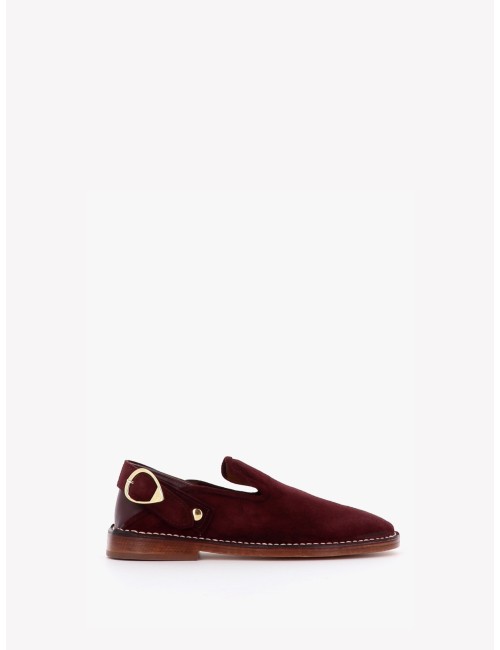 Slippers LUCCA - nubuck prune