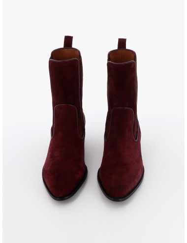 Bottines ABBEY - nubuck prune