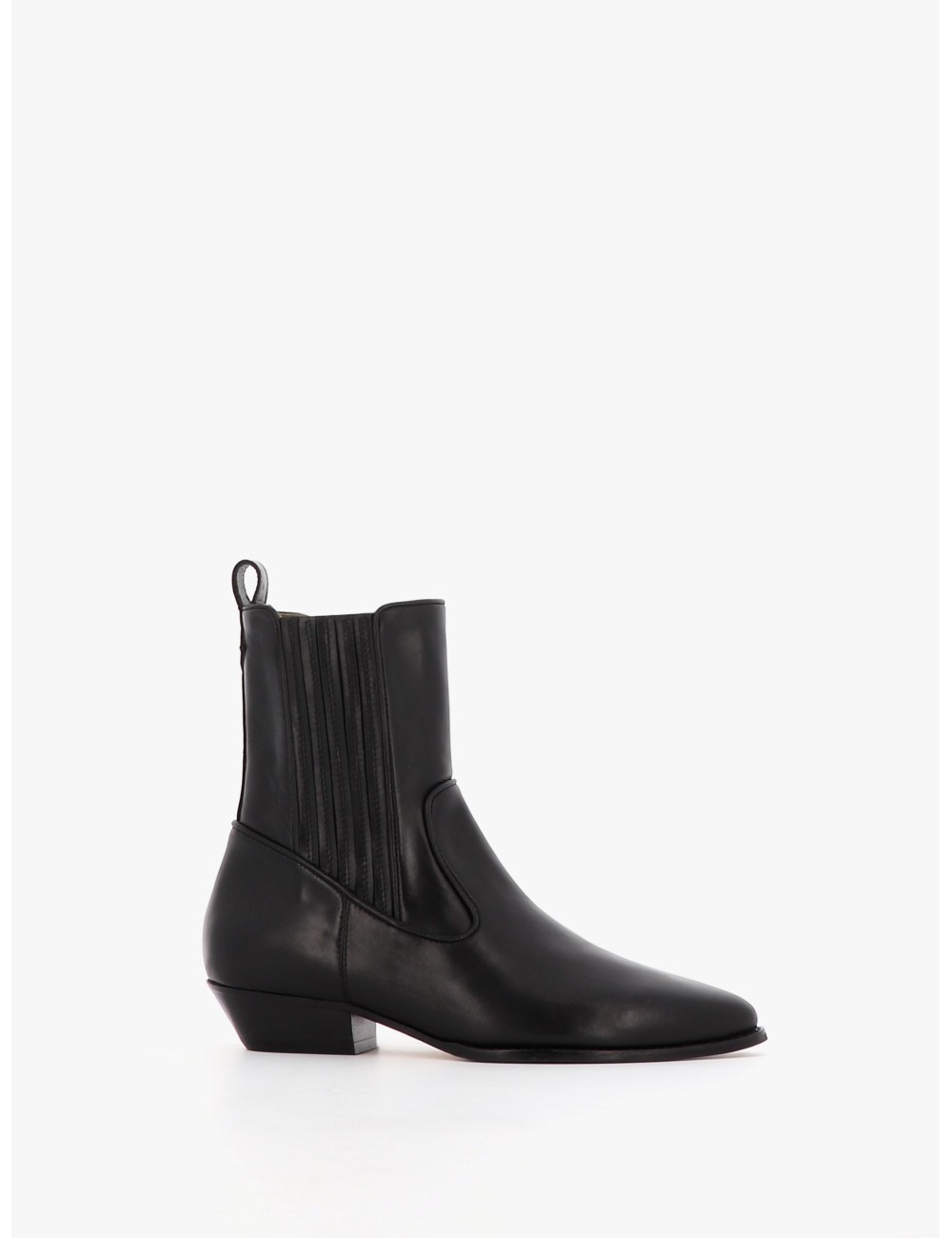 Bottines ABBEY - cuir lisse noir