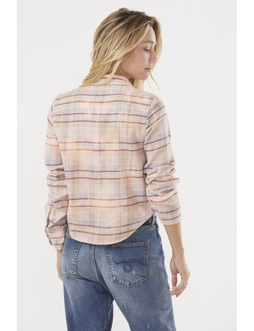 Shrunken Work Shirt - Pink Overdyed Plaid