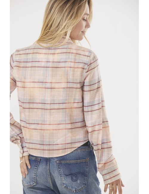 Shrunken Work Shirt - Pink Overdyed Plaid