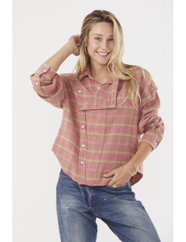 Assymetrical Shirt - Pink Plaid