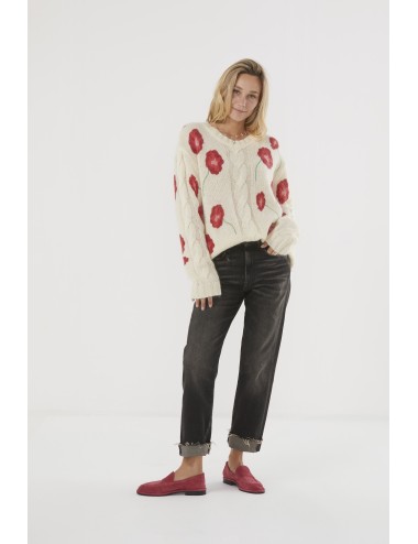 Pull ELLIS COQUELICOTS - Écru
