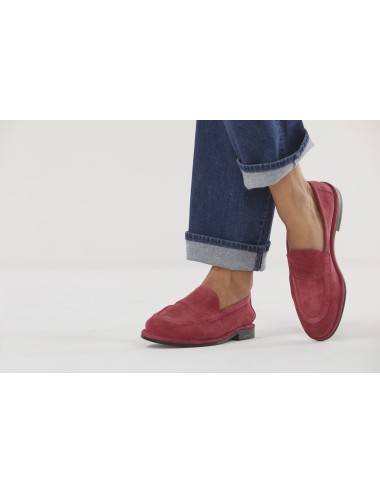 NOTO mocassins suède - Raspberry
