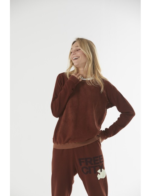 LUCKY RABBITS Sweatshirt - Rusty