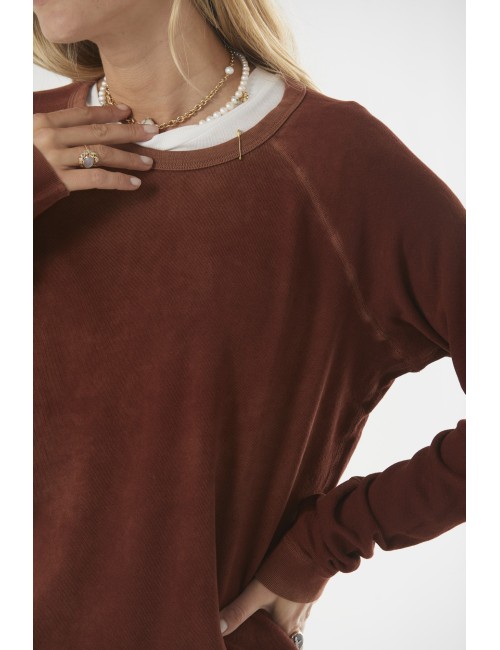 LUCKY RABBITS Sweatshirt - Rusty