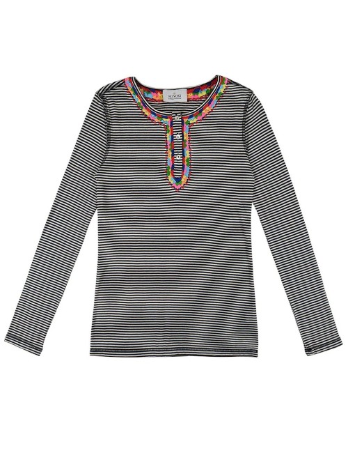SKIN Tee - Rayé Noir et Blanc