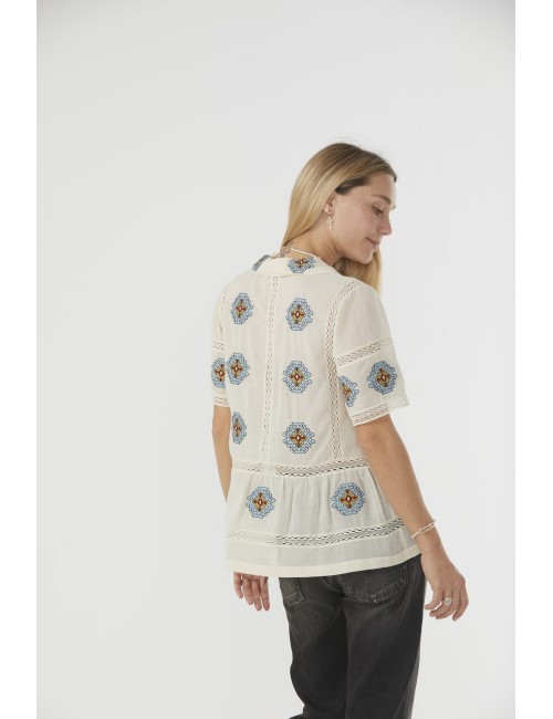THE SANTA FEE Top w/ folklore embroidery