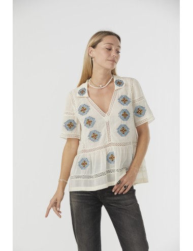 THE SANTA FEE Top w/ folklore embroidery