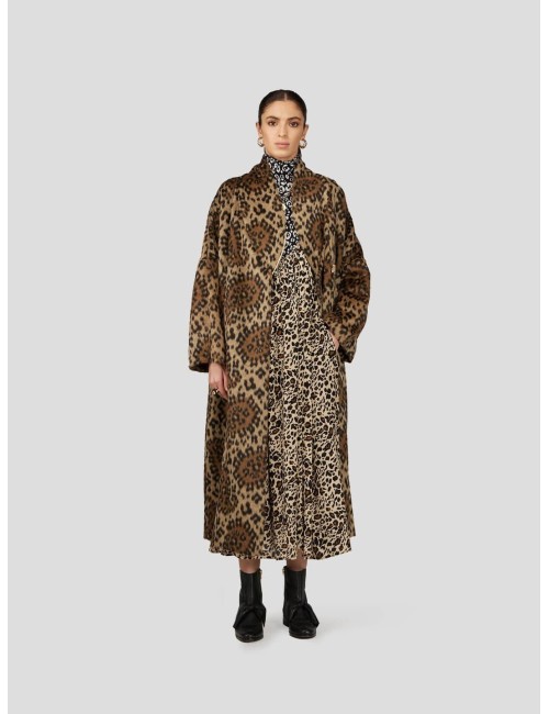 Manteau EREN Leopard - Moka