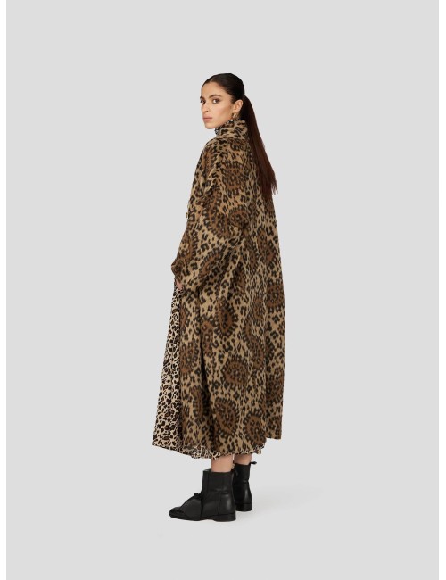 Manteau EREN Leopard - Moka