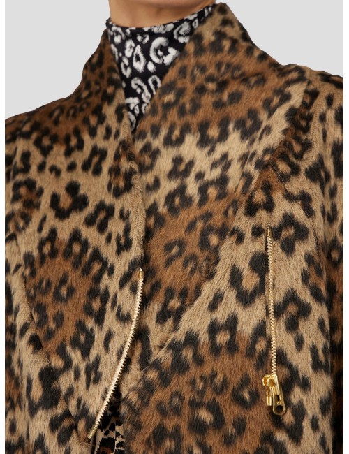 Manteau EREN Leopard - Moka