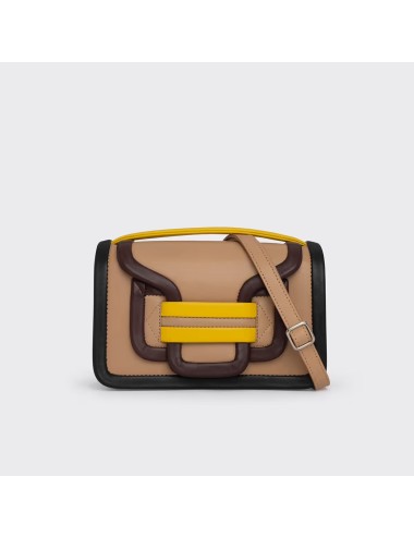 Sac à main ALPHA - Beige / Bordeaux / Jaune