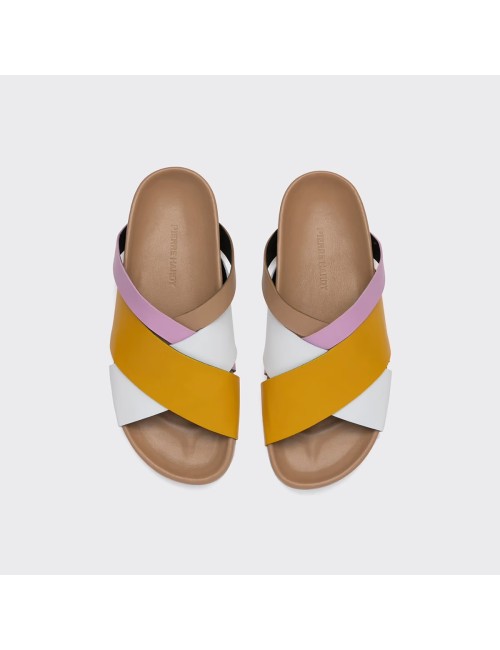 Sandales ALPHA CROSS BEACH  - Cappuccino / Rose / Blanc