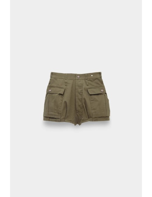 Bubble Skort Olive Herringbone