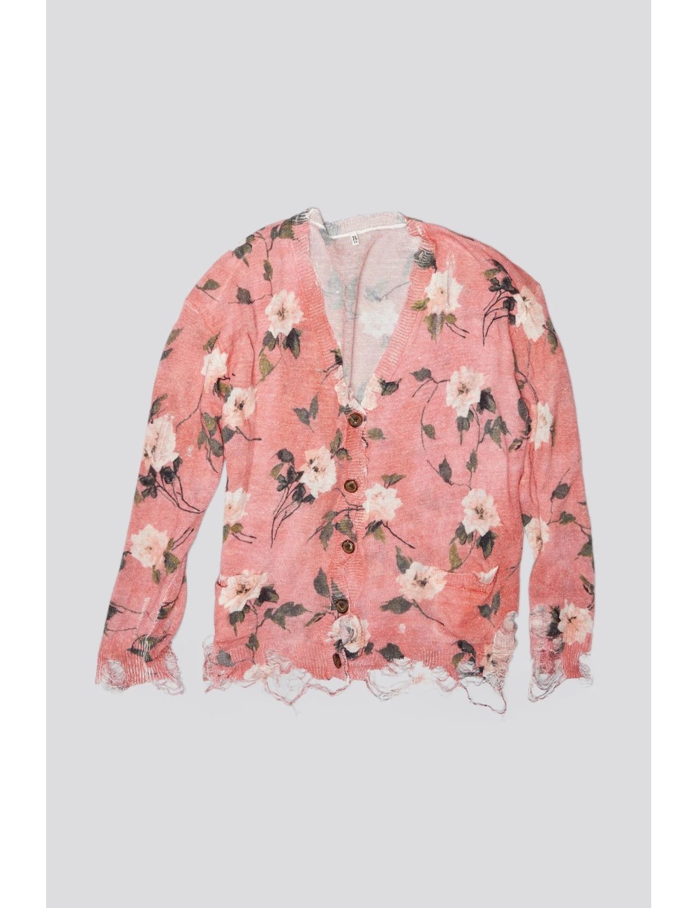 Boyfriend Cardigan Red Floral