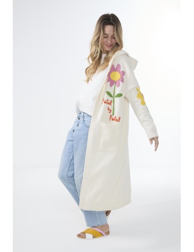 Embroidered FLORAL Long Cardigan