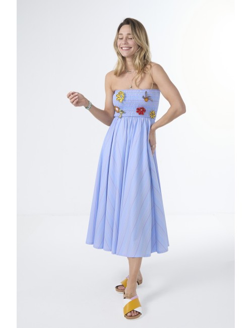 RAINBOW Striped Bandeau Dress