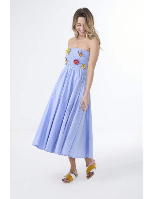 RAINBOW Striped Bandeau Dress