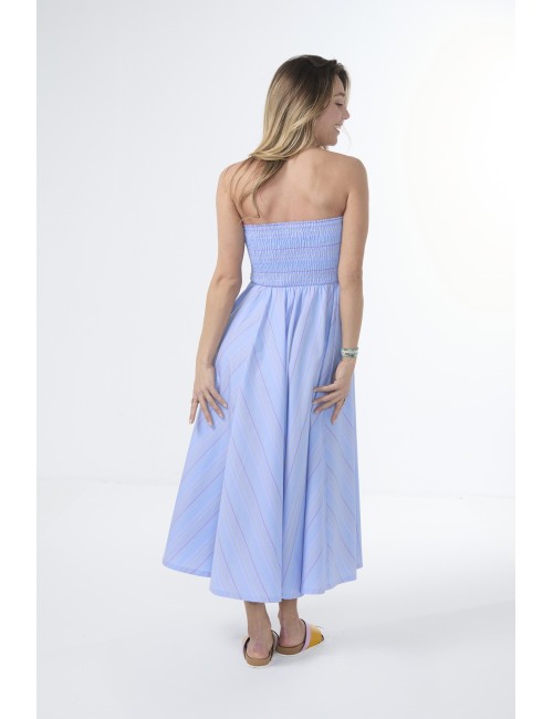 RAINBOW Striped Bandeau Dress