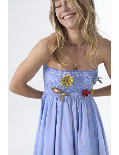 RAINBOW Striped Bandeau Dress