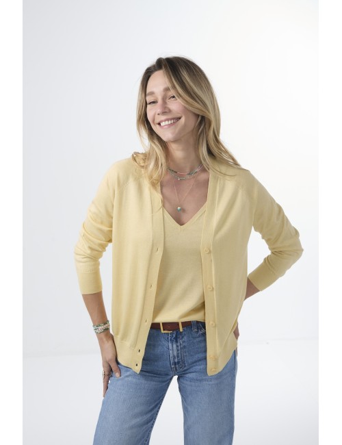 Cardigan SYRIAN - Jaune