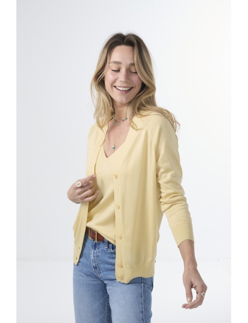 Cardigan SYRIAN - Jaune