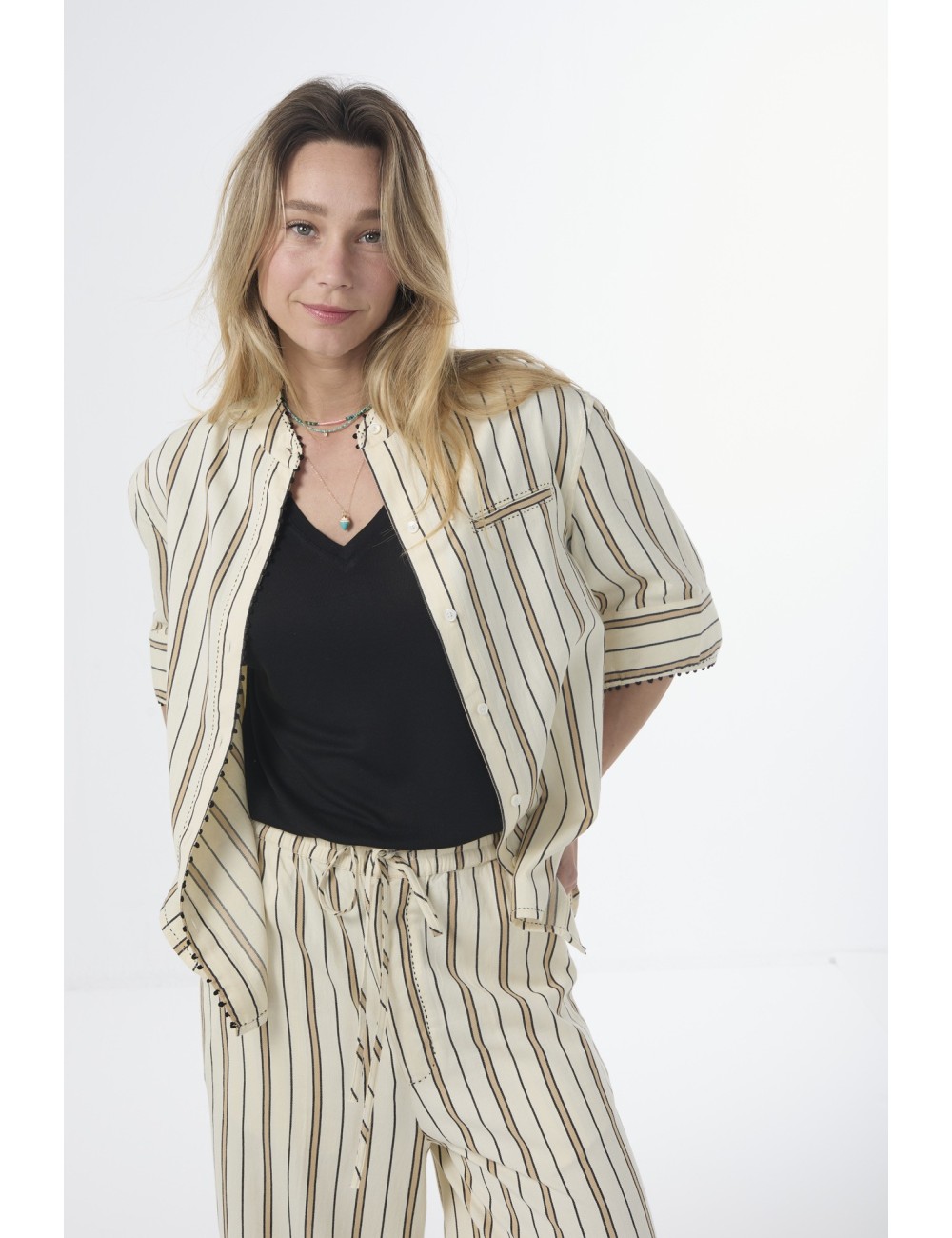 Chemise FLOTILLE - Beige, Rayures