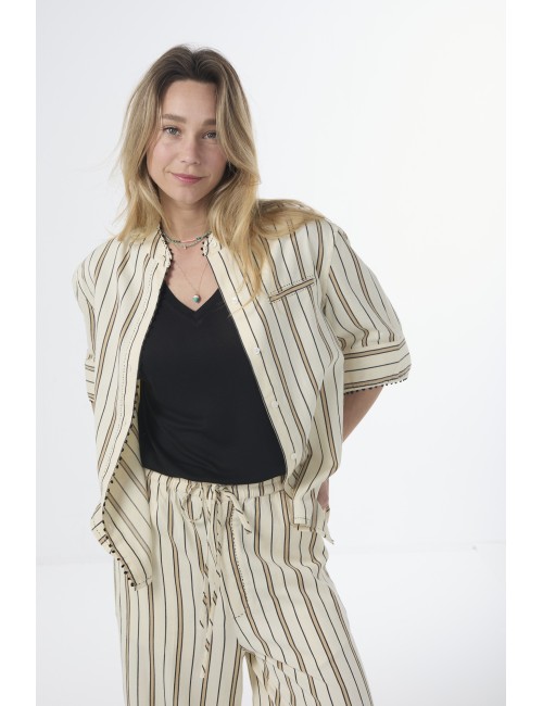 Chemise FLOTILLE - Beige, Rayures