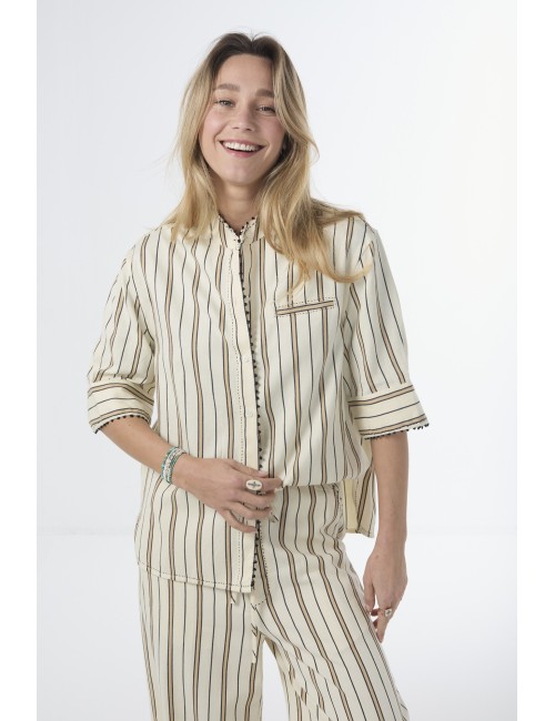 Chemise FLOTILLE - Beige, Rayures