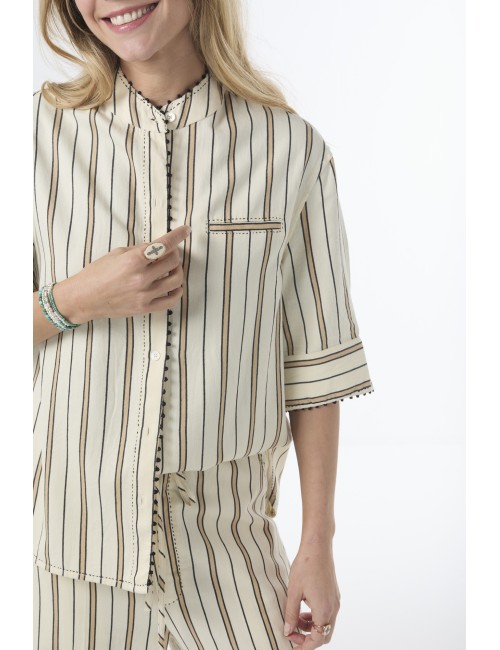Chemise FLOTILLE - Beige, Rayures